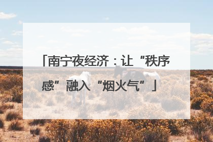 南宁夜经济：让“秩序感”融入“烟火气”