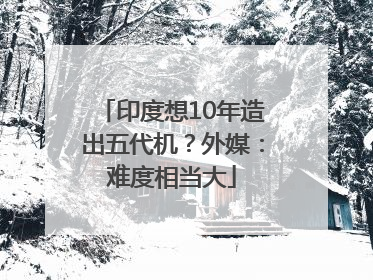 印度想10年造出五代机？外媒：难度相当大