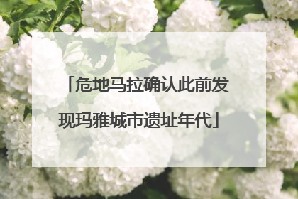 危地马拉确认此前发现玛雅城市遗址年代