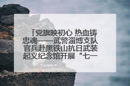 党旗映初心 热血铸忠魂——武警淄博支队官兵赴黑铁山抗日武装起义纪念馆开展“七一”主题党日活动
