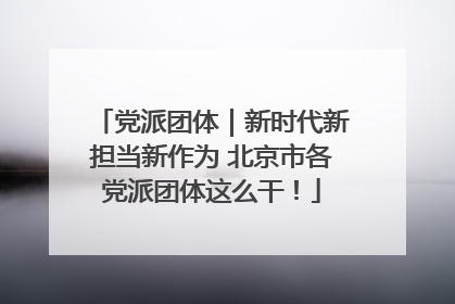 党派团体｜新时代新担当新作为 北京市各党派团体这么干！
