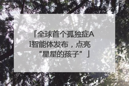 全球首个孤独症AI智能体发布，点亮“星星的孩子”