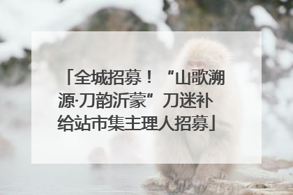 全城招募！“山歌溯源·刀韵沂蒙”刀迷补给站市集主理人招募