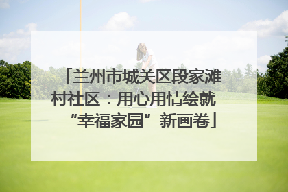 兰州市城关区段家滩村社区：用心用情绘就“幸福家园”新画卷