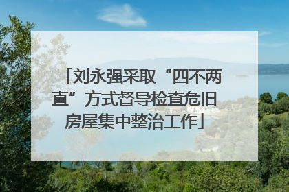 刘永强采取“四不两直”方式督导检查危旧房屋集中整治工作