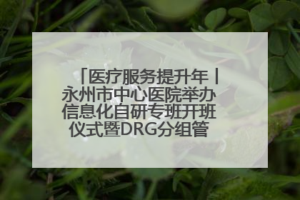 医疗服务提升年丨永州市中心医院举办信息化自研专班开班仪式暨DRG分组管理系统上线培训会