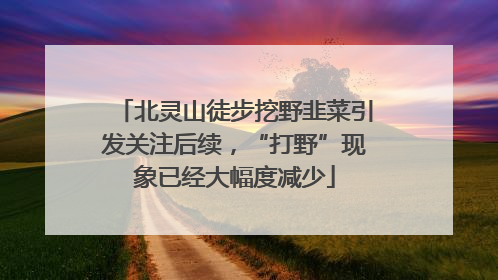 北灵山徒步挖野韭菜引发关注后续，“打野”现象已经大幅度减少