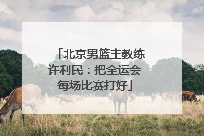 北京男篮主教练许利民：把全运会每场比赛打好