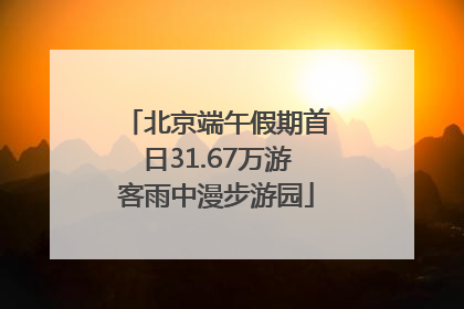 北京端午假期首日31.67万游客雨中漫步游园