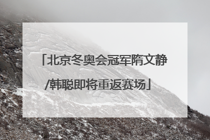 北京冬奥会冠军隋文静/韩聪即将重返赛场