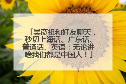 吴彦祖和好友聊天，秒切上海话、广东话、普通话、英语：无论讲啥我们都是中国人！
