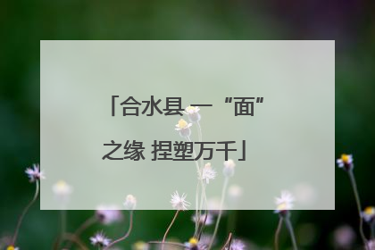 合水县 一“面”之缘 捏塑万千