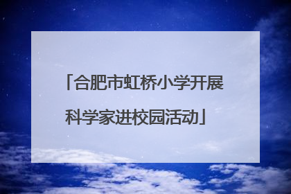合肥市虹桥小学开展科学家进校园活动