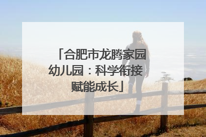 合肥市龙腾家园幼儿园：科学衔接 赋能成长