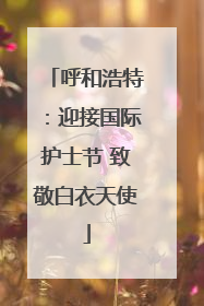 呼和浩特：迎接国际护士节 致敬白衣天使