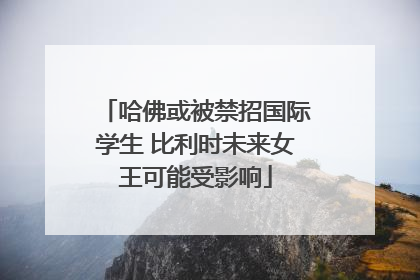 哈佛或被禁招国际学生 比利时未来女王可能受影响