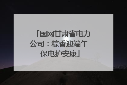 国网甘肃省电力公司：粽香迎端午 保电护安康