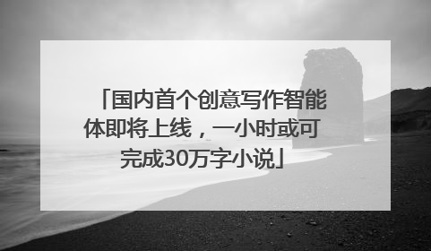 国内首个创意写作智能体即将上线，一小时或可完成30万字小说