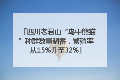 四川老君山“鸟中熊猫”种群数量翻番，繁殖率从15%升至32%