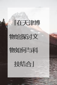 在天津博物馆探讨文物如何与科技结合