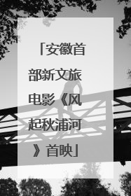 安徽首部新文旅电影《风起秋浦河》首映