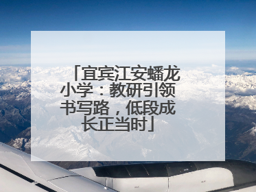 宜宾江安蟠龙小学：教研引领书写路，低段成长正当时