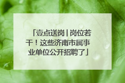 壹点送岗│岗位若干！这些济南市属事业单位公开招聘了