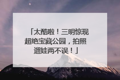 太酷啦！三明惊现超绝宝藏公园，拍照遛娃两不误！