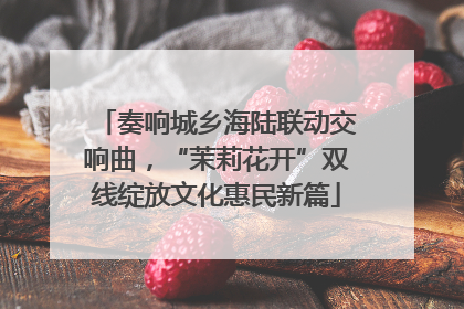 奏响城乡海陆联动交响曲，“茉莉花开”双线绽放文化惠民新篇