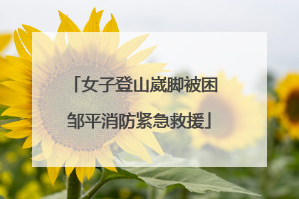 女子登山崴脚被困 邹平消防紧急救援