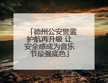 德州公安警蓝护航再升级 让安全感成为音乐节最强底色