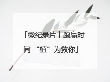 微纪录片丨跑赢时间 “植”为救你