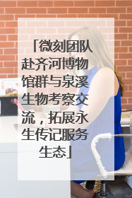 微刻团队赴齐河博物馆群与泉溪生物考察交流，拓展永生传记服务生态
