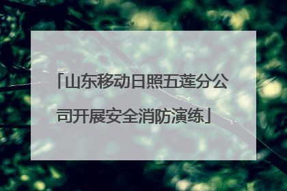 山东移动日照五莲分公司开展安全消防演练