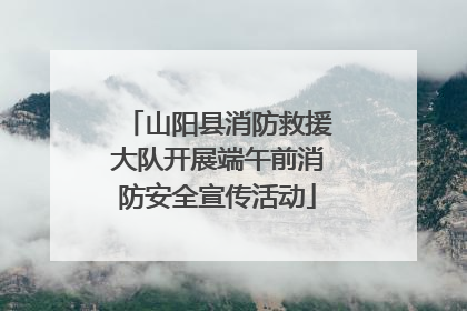 山阳县消防救援大队开展端午前消防安全宣传活动