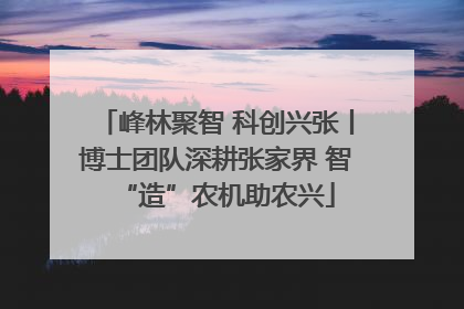 峰林聚智 科创兴张丨博士团队深耕张家界 智“造”农机助农兴