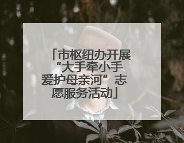 市枢纽办开展“大手牵小手 爱护母亲河”志愿服务活动