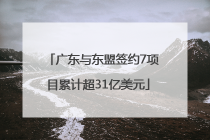 广东与东盟签约7项目累计超31亿美元