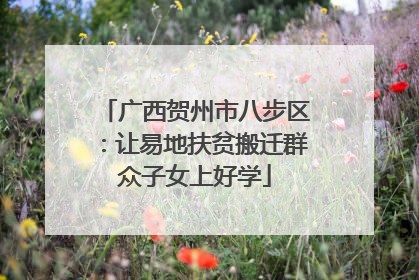 广西贺州市八步区：让易地扶贫搬迁群众子女上好学