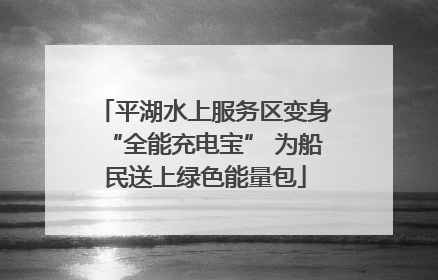 平湖水上服务区变身“全能充电宝” 为船民送上绿色能量包