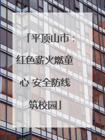 平顶山市：红色薪火燃童心 安全防线筑校园