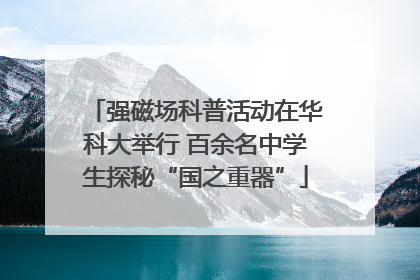 强磁场科普活动在华科大举行 百余名中学生探秘“国之重器”