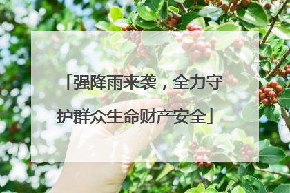 强降雨来袭，全力守护群众生命财产安全