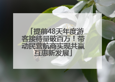 提前48天年度游客接待量破百万！带动民营航商实现共赢互惠新发展