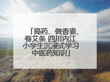 捣药、做香囊、卷艾条 四川内江小学生沉浸式学习中医药知识