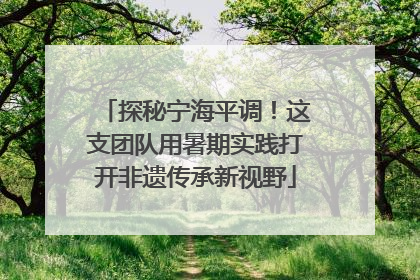 探秘宁海平调！这支团队用暑期实践打开非遗传承新视野