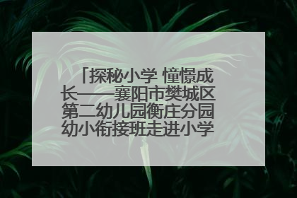 探秘小学 憧憬成长——襄阳市樊城区第二幼儿园衡庄分园幼小衔接班走进小学开展参观体验活动