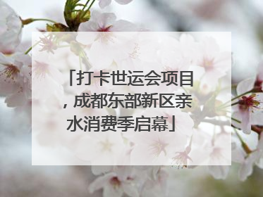 打卡世运会项目，成都东部新区亲水消费季启幕