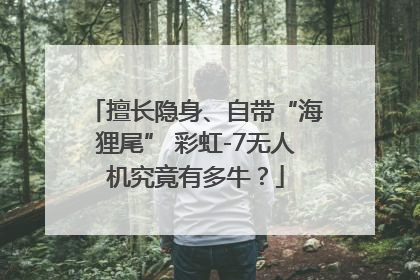 擅长隐身、自带“海狸尾” 彩虹-7无人机究竟有多牛？