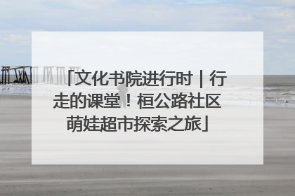 文化书院进行时｜行走的课堂！桓公路社区萌娃超市探索之旅